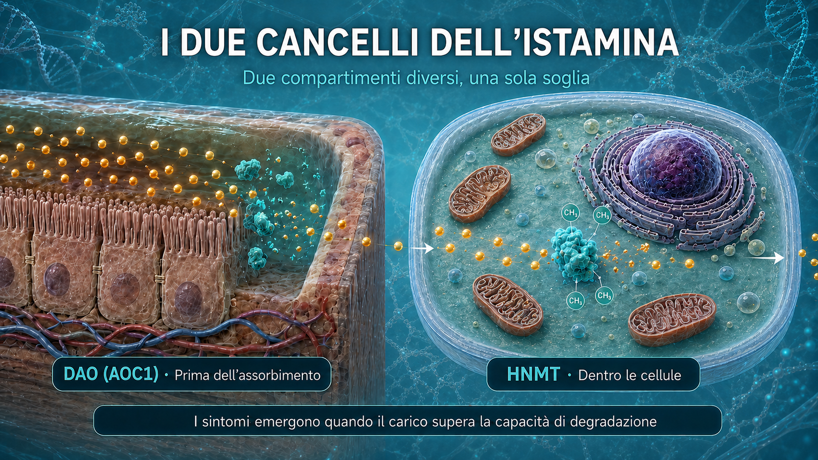Intolleranza all'istamina: schema del metabolismo e smaltimento