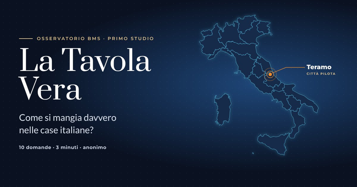 La Tavola Vera, primo studio dell'Osservatorio BMS